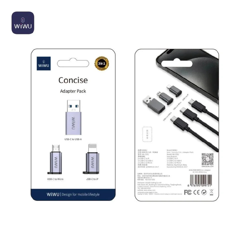 Wiwu Adapter Wi-C031 Concise Pack Wiwu Adapter Wi-C031 Concise Pack